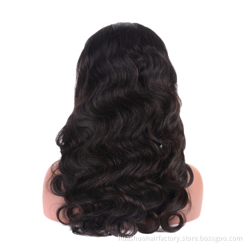 Factory Body Wave100% Virgin HD Transparent Glueless Lace Front Human Hair Wigs For Woman